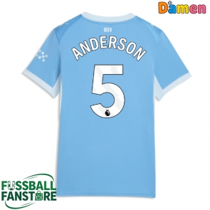 Manchester City Elliot Anderson #5 Replik Heimtrikot Damen 2026-27 Kurzarm